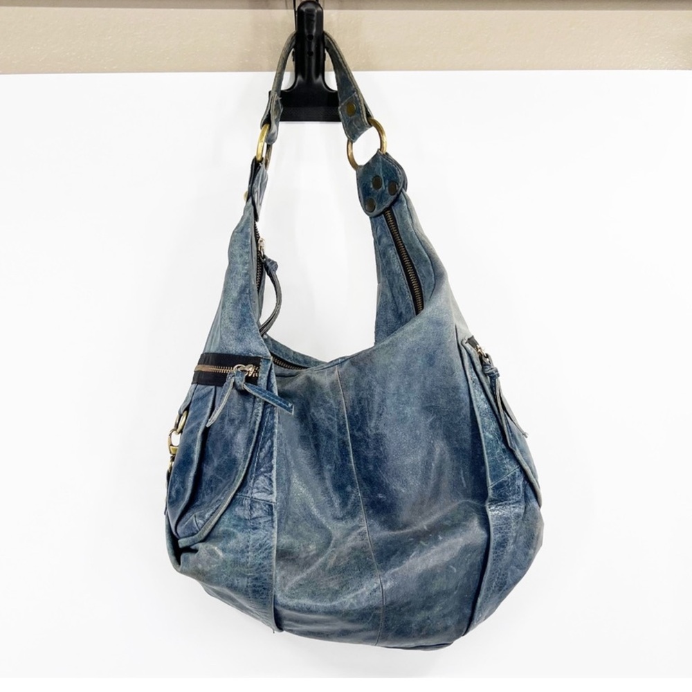 Tano Blue Hobo Shoulder Bag